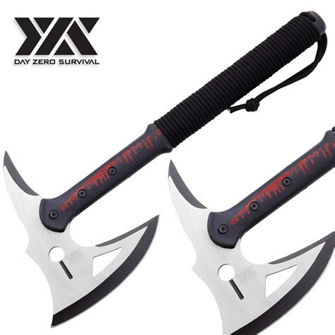 Dzs Zombie Killer Survival Camping Tomahawk Throwing Axe Bat