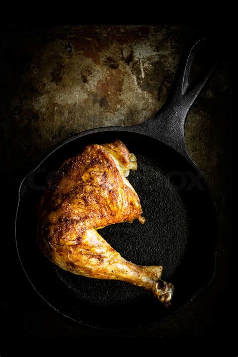 Roasted Chicken Leg Stock Image Colourbox