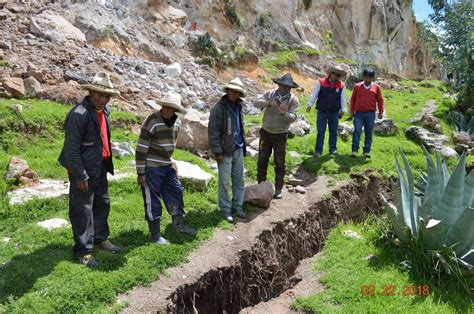 Así es la falla geológica que afecta a 60 familias en Cusco PERU EL