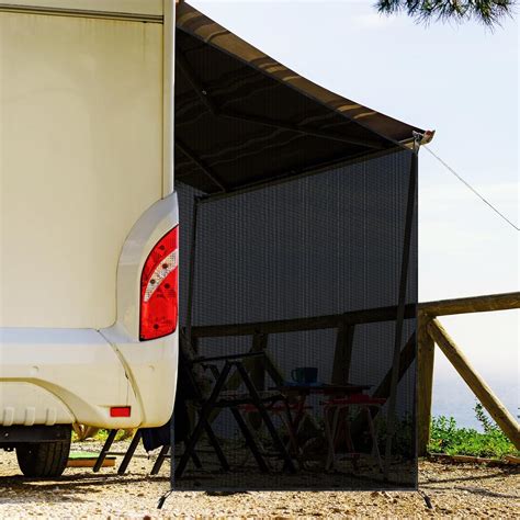 Amazon WELLUCK RV Awning Side Sun Shade Screen 9 X7 Black Mesh