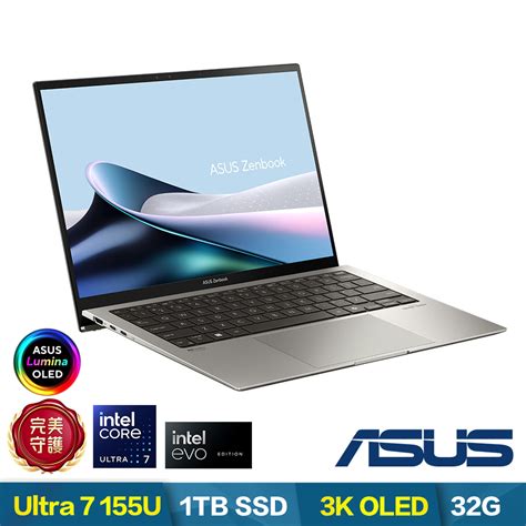 Asus Ux5304ma 13 3吋3k筆電 Ultra 7 155u 32g 1tb Evo認證 Zenbook S 13 Oled