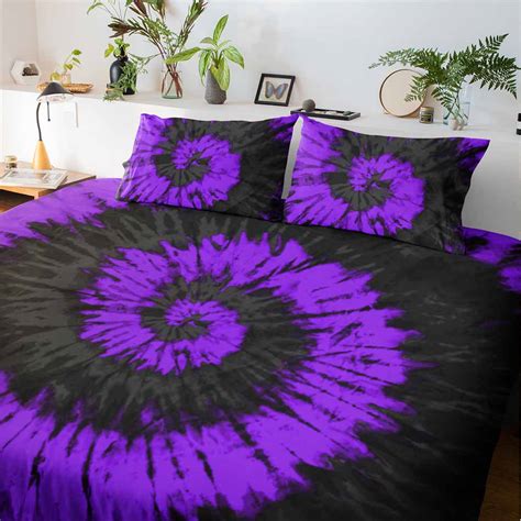 Purple Black Tie Dye Quilt Cover Set Little Squiffy Reviews On Judge Me