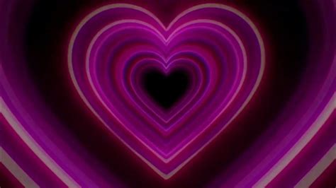 Neon Heart Tunnel Background Video 💓 Pink Love Heart Tunnel Youtube