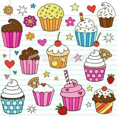 Pin By Ksuf Rud On Imprimibles A Colores Cupcake Drawing Doodle