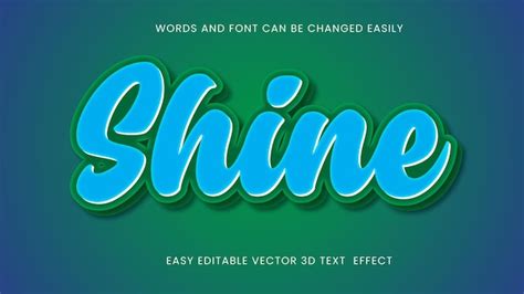 Dise O De Efecto De Texto Editable Brillante Vector Premium