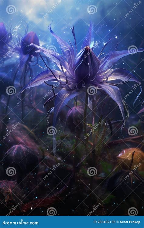 Spectral Blue And Violet Gentians Stock Image