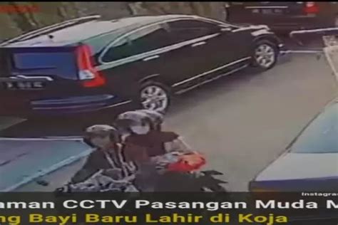 Miris Terekam Cctv Pasangan Muda Mudi Naik Motor Buang Bayi Di