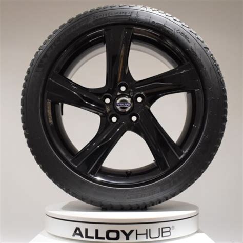 Set Genuine Volvo V S R Design Ixion Gloss Black Alloy Wheels