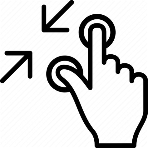 Finger Gesture Pinch Tap Touch Zoom Icon