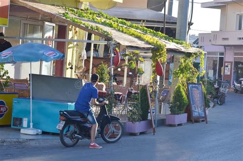 Cafe In Kefalos Editorial Stock Image Image Of Tourism 44802724