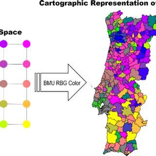 Schematic Representation Of The Geographical Representation Of The SOM