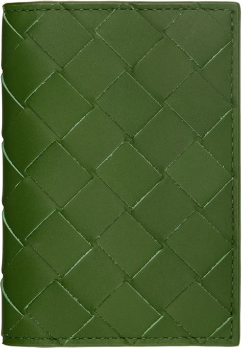 Bottega Veneta Green Flap Card Case Ssense