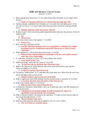 Module Week 5 Study Guide With Answers Doc BIBL 425 BIBL 425 MODULE 5