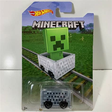 2016 Hot Wheels Minecraft Creeper Minecart Mojang Full Art Collectible 887961540338 EBay Hot