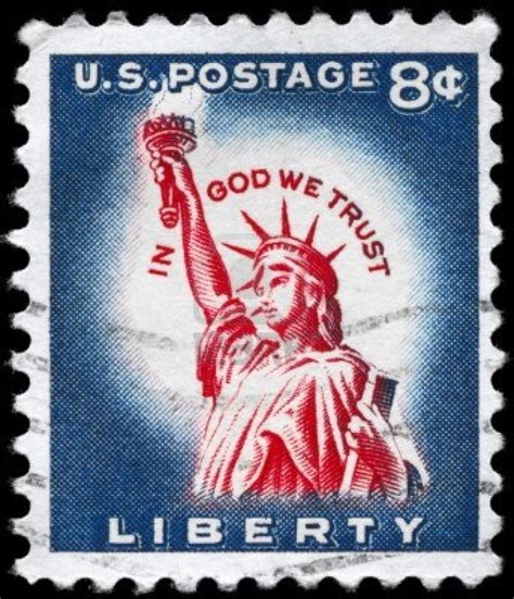 Usa Circa 1958 A Stamp Printed In Usa Shows The Statue Of Liberty