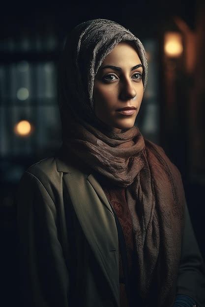 Premium AI Image Portrait Of A Muslim Woman Wearing A Hijab