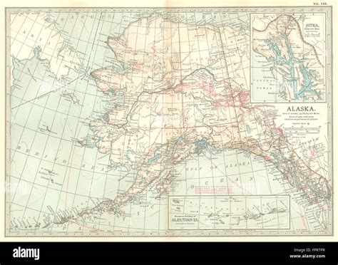 Alaska Showing Boroughs Inset Aleutian Isles Sitka Glacier Bay