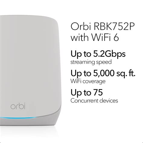 Netgear Orbi 750 Series Ax5200 Tri Band Mesh Wi Fi 6 System 2 Pack