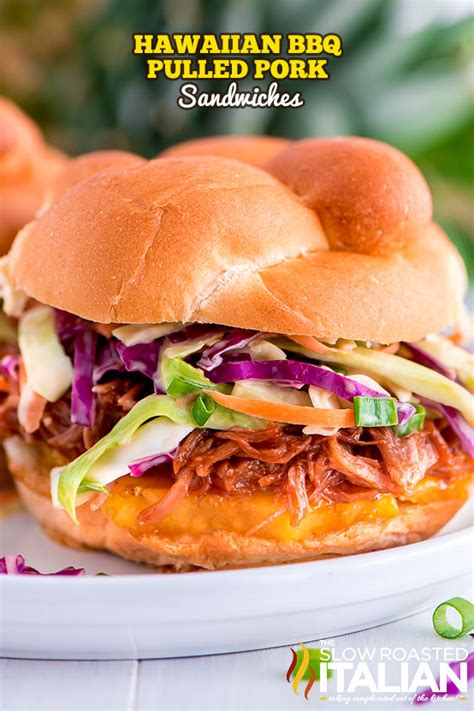 Slow Cooker Hawaiian Bbq Pulled Pork Sandwiches