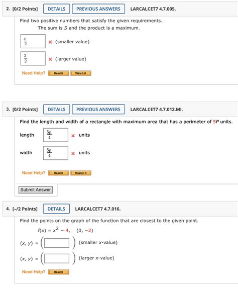 Solved Points Details Previous Answers Larcalcet Chegg