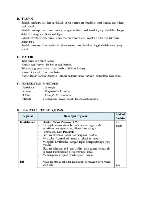 Rpp Kelas 4 Tema 1 Sub1 Pembelajaran 6