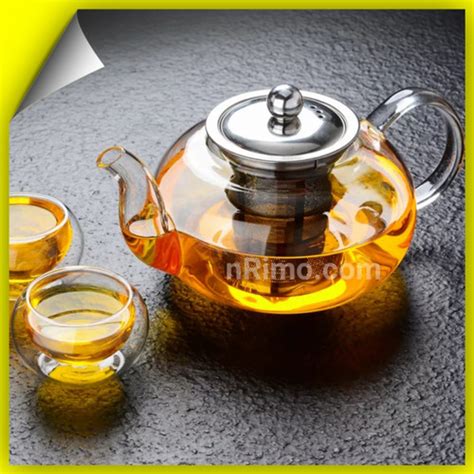 Promo Teko Teh Kaca Dengan Saringan Teapot Maker Chinese Tea Pitcher