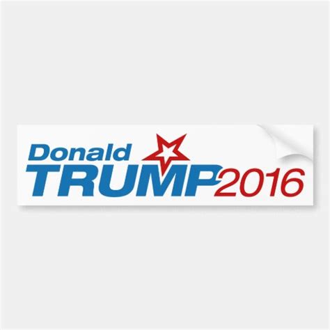 Donald Trump 2016 Bumper Sticker Zazzle