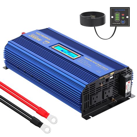 Buy Power Inverter 2000w DC 12V to AC 120V Modified Sine Wave Inverter ...