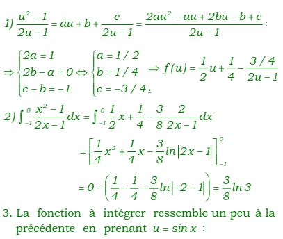 Exercices Corrig S Sur Les Integrales