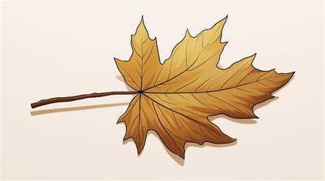 A Drawing Of A Maple Leaf With The Word Autumn On It Premium AI