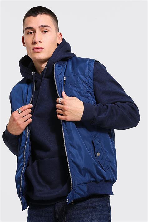 Sleeveless Bomber Jacket Boohoo