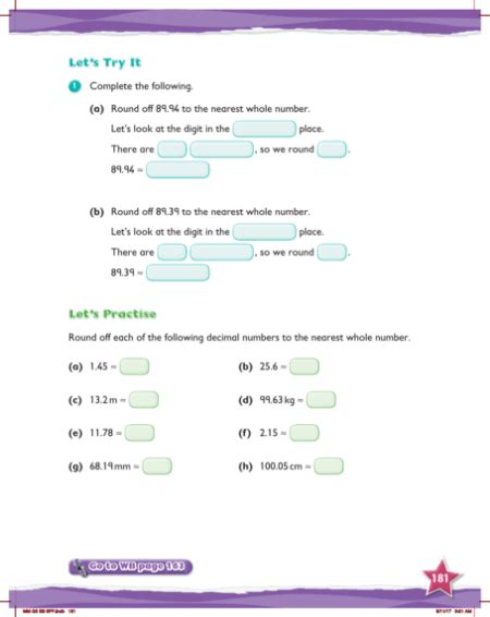 Rounding Off Decimals Maths Year