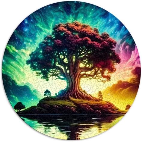 Puzzle Pi Ces Arbre De Vie Cosmique Puzzle Circulaire Pour Adultes