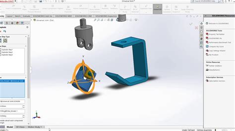 Solidworks Assembly Universal Joint 6 Youtube