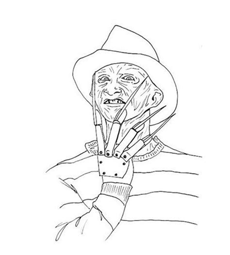 Freddy Krueger 2 Coloring Pages Coloring Cool