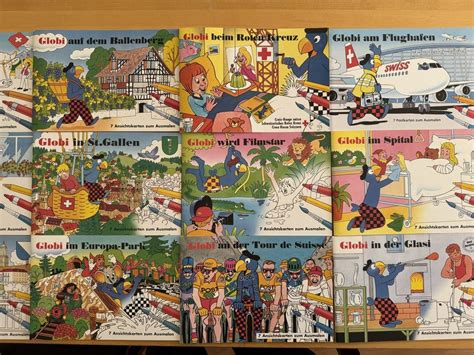 15 Globi Malbücher Ansichtskarten Zum Ausmalen Kaufen Auf Ricardo
