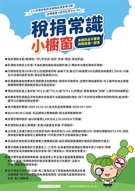 國立澎湖高級海事水產職業學校全球資訊網 放置於fb粉絲專頁、官檢送本分局舉辦111年度防制菸品稅捐逃漏「虎哩健康e起向私菸say No」租稅