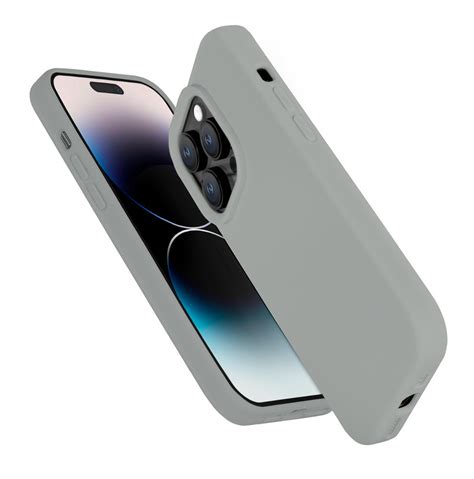 Solide Silikonhülle Iphone 14 Pro Max Grau Huellen Shop De