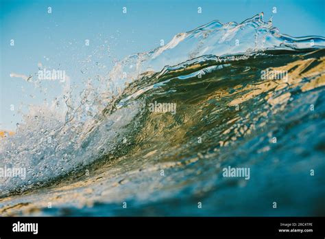 Powerful Foamy Sea Waves Rolling And Splashing Over Water Surface