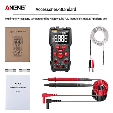 Aneng An82 Digital Multimeter 9999 Tester Diy Transistor Capacitor Ncv Testers True Rms Analog