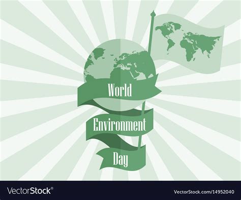 World Environment Day 5th June Planet Earth Vector Image