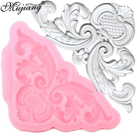 Comprar Mujiang Sugarcraft Moldes De Silicona Con Borde De Flores