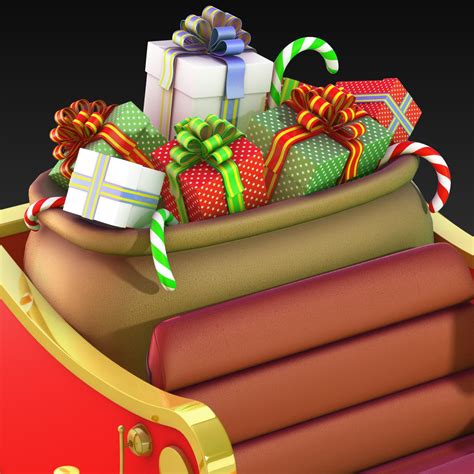 Santa Sleigh 3D Model $49 - .obj .fbx .ma - Free3D