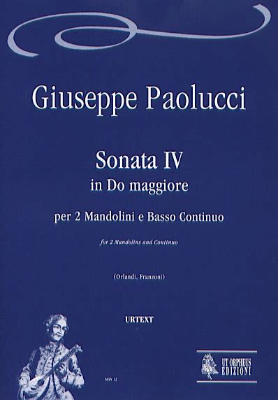 Paolucci Giuseppe Sonata IV In Do Maggiore Per 2 Mandolini E Basso