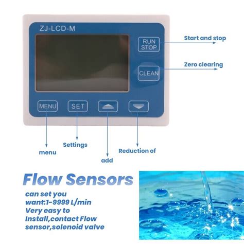 Control Flow Sensor Meter Lcd Display Zj Lcd M Screen For Flow Sensor