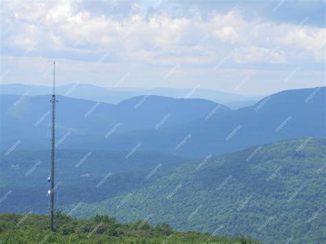 Premium Photo | Blue sky with a mountain for background nature