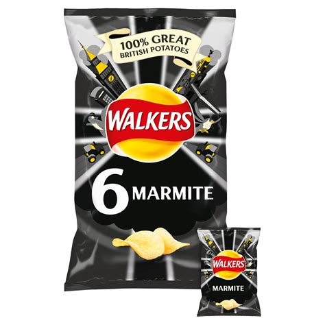 Walkers Marmite Crisps 6x25g Iceland Foods