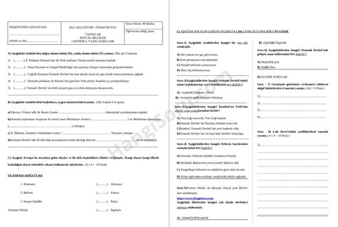 7 Sınıf Sosyal Bilgiler 1 Dönem 2 Yazılı Soruları 2023 2024 HangiSoru