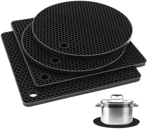 Extra Large Extra Thick Silicone Trivet Mat Set For Hot Dishes Pots And Pans