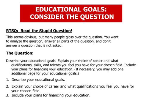 Ppt Educational Goals Consider The Question Powerpoint Presentation Id 1276909